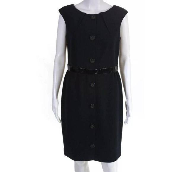 Carmen Marc Valvo Shift Dress Navy Blue - Picture 1 of 7